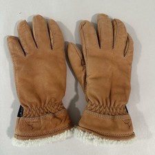 Hestra Deerskin Primaloft Gloves Women 7 Tan Deerskin Lamb Fur picture