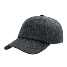 BOTVELA Men Wool Adjustable Tweed Baseball Cap One Size, Herringbone Grey picture