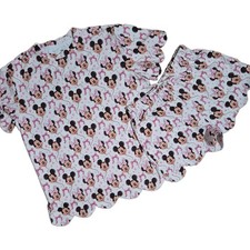 Disney The Magic Box Mickey Minnie Women Scalloped Shirt Shorts activewear Small picture