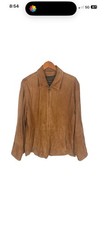 Vintage Robert Comstock Men's Suede Full Zip Jacket Size 44 Tan Brown picture
