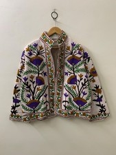 Handmade Embroidery Suzani Velvet Jacket Boho Ethnic Jacket Outerwear Coat picture