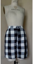 Vtg 1960's 1950s Women’s SHORTS Black & White WOVEN GINGHAM , MINT COND picture
