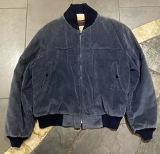 VTG 80s Corduroy Varsity Jacket XL Shearling Pile Fleece USA Chore Coat Bomber picture