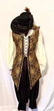 Women's Renaissance Pirate Costume - Very High Quality Brocade, Satin-Md picture
