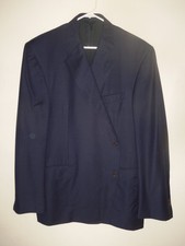BA456- NEW BESPOKE CANVASSED D. Lacquaniti NAVY BLAZER- Surgeon Cuffs- 52 L picture