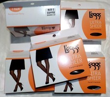 5-Pair New Hose Pantyhose, L'eggs Ultra Sheer Reinforced-Panty DG0005 Coffee C picture