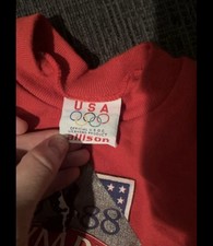 A vintage red sweatshirt 1988 USA Olympics Shirt 2T picture