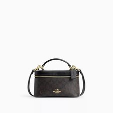 Coach Rainer Crossbody Bag 18 In Signature Canvas CEO23 IM/WALNUT/BLACK picture