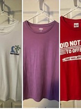 Old Navy & Delta Pro Weight Lot of 3 Graphic Print T-Shirts 3XL 2XL XL picture