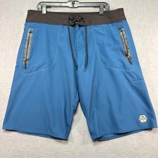 Pelagic Hydro-Lite Pro Mens Blue Fishing Board Shorts Size 36 Quick Dry Stretch picture