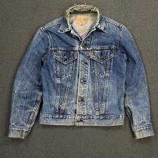 Vintage Early 1970s Levis Denim Trucker Jacket FITS Mens Small Type III USA Made picture