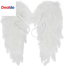 White Feather Angel Wings Fairy Costume Cosplay Halloween Christmas Size B picture