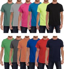 SOCKS'NBULK 12 Pack Mens Cotton Crew Neck Short Sleeve T-Shirts Mix Colors picture