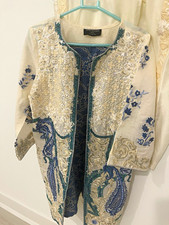 Sana Safinaz Women’s Pakistani Embroidered coat with inner and embroidered paint picture