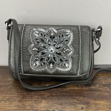 Brighton Pewter Anju Masterpiece Collection Jeweled & Embellished Flap Crossbody picture