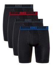 Hanes Moves Ultimate Men’s Anti-Chafe Long Leg Boxer Brief Underwear, Total picture
