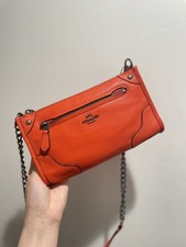 Coach F52646 Orange Grain Leather Mickie Crossbody Bag picture