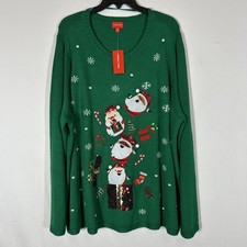 $54 Holiday Lane Woman’s 3X Sweater Green picture