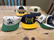 Lot Of 5 New Vintage Notre Dame Hats 90s Incredible Rare Collection picture