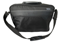 Vintage Delsey Black Nylon Briefcase 17.5