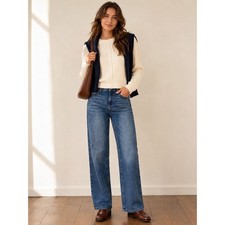 Sonoma Goods For Life Womens 4P High Rise Straight Leg Blue Jeans Medium Wash picture