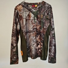 SHE Outdoor Camo L/s Top Women Lrg Brown Realtree Excellent Soft & Logo picture
