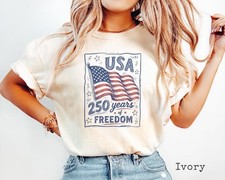 Comfort Colors® America 250th Anniversary Shirt: Vintage Patriotic USA Flag Tee picture