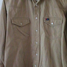 Factory Direct Clothing Co. Men's Western Button-Up Cotton Beige Long Sleeve S picture
