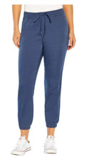 Gap Women's Elastic Waistband Twill Jogger Pants With Pockets Color: Blue picture