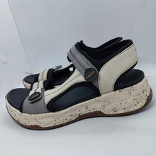 Taos Super Side Sport Sandals Dove Embossed Multicolor Leather Womens Size 8 picture