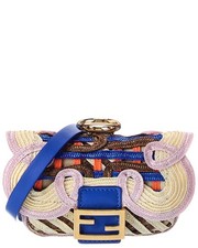 Fendi Baguette Embroidered Leather Bag Charm Women's picture
