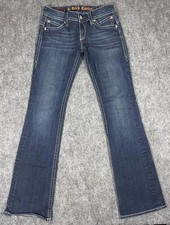 Rock Revival Bootcut Jeans Womens 30 Blue Med Wash Low Rise Slim Stretch Denim picture