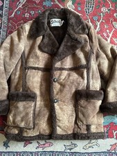 Vintage 70s Schott NYC Ranchers Marlboro Man Jacket Sheepskin picture