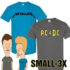 Beavis and Butthead T-Shirt Halloween Shirt Metallica AC/DC MTV Funny Small-3X picture