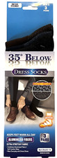 35 Degrees Below Dress Crew Socks Mens 3 Pairs 8.5-13 Aluminized Fibers Comfort picture