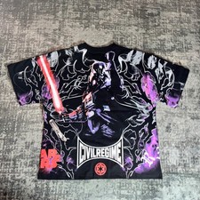 Civil Regime Star Wars Darth Vader Graphic Tee Shirt Mens Small Black Purple S picture