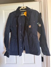 NWT Carhartt OC6644-M Utility Jacket Blue Size Small picture