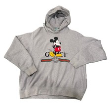 Size Large - GUCCI x DISNEY Mickey Mouse Hoodie Grey 100% Authentic picture