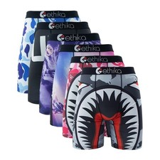 ETHIKA 6Pcs Men Underwear Boxers Breathable Man Swimming Underpants Plus Size picture