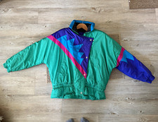 Vintage 80s Ski Jacket - Andy Johns Puffer Size L colorblock retro - excellent picture