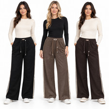 Women’s Warm 100% Cotton Wide-Leg Pants picture