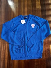 Vintage 90s Warner Bros Employee Blue Knit Sweater Unisex XL picture