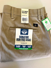 NWT Dockers Signature Iron Free Khaki Mens 36x32 Classic Fit Straight Twill Pant picture