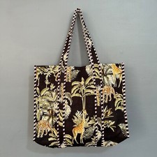 10 Assorted Handblock Print Quilted Shoulder Tote Bags | Shopping Bags picture