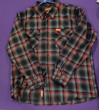 DIXXON Flannel x Flowmaster Men's 2XL XXL Collab Plaid Black Red Button Shirt picture