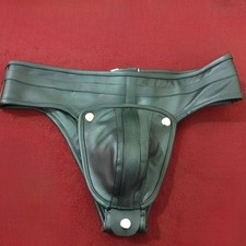 Men’s Leather Jockstrap Genuine Leather Underwear G-string Thongs picture