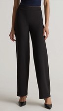 Quince Women Ultra-stretch Ponte Wide Leg Pants Black Medium NWT picture