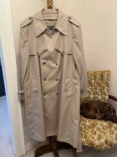 Vintage Christian Dior Monsieur Paris Trench Coat 46L Tan Double Breasted Belted picture