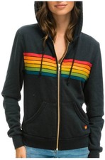 Women's European And American Casual Rainbow Sweater Jacket picture
