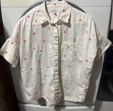 Madewell Women’s S White Floral Cotton Woven size small picture